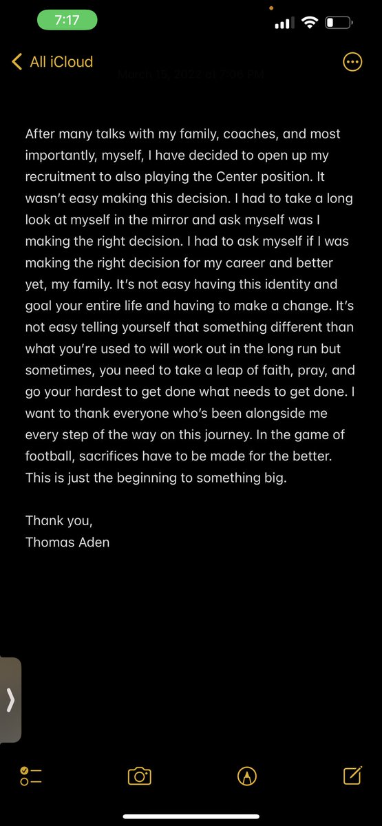 6’2 280lb. DL/C  
3.16 GPA / 1020 SAT
NCAA ID# 2007892580
c/o ‘22

Contact(s):
thomas.adenjr10@gmail.com
Cell- 614.603.3188

@CoachThoustonjr @IMGFBPost_Grad 
#perseverance #trenches