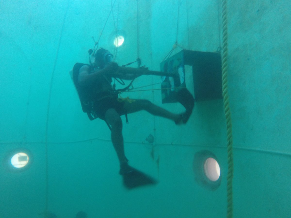indiannavy's tweet photo. "The Navy Diver is not a fighting man, he is a salvage expert. If it is lost underwater, he finds it. If it's sunk, he brings it up. If it's in the way, he moves it"
- Men of Honor
#WorkingWednesday
#IndianNavy #DivingOps #NavyDiver
#Navylife #SkillIndia https://t.co/j69S9KhPM9