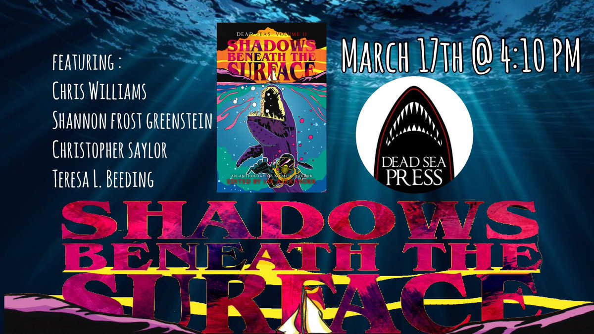 TheCandyShopPod's tweet photo. ANNOUNCEMENT: ON 3/17 (THURSDAY) I will be chatting with the cast of SHADOWS BENEATH THE SURFACE 🦈 from @DSPhorror Make sure not to miss it! We will get to meet the authors, talk about the process, and much more! Make sure to pick up your copy today! https://t.co/PPl1wPHoPL https://t.co/fgY3kLCZTt