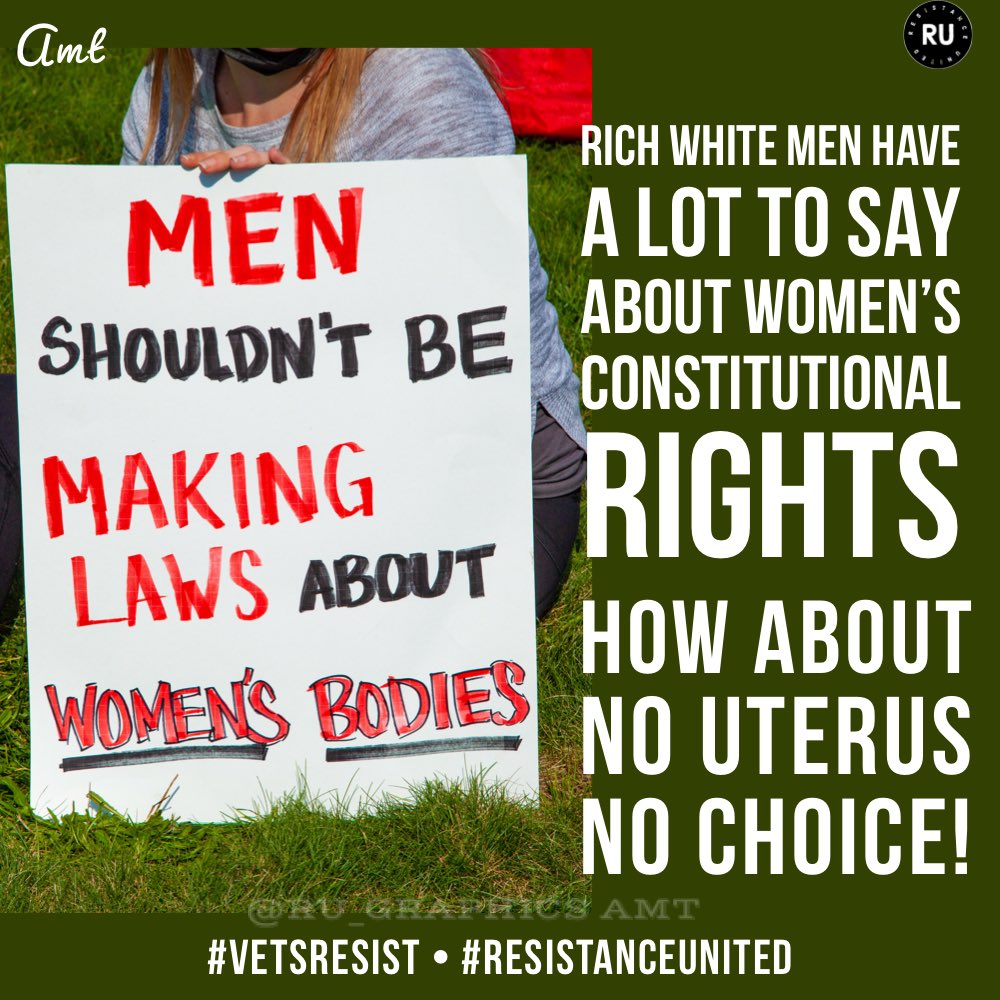 Men have not experienced pregnancy

Men have no experience in going through labor & delivery

Most men have little experience in raising a child

GOP rich white men have no clue about raising a child w/poverty wages
#OurBodyOurChoice
#GOPWarOnWomen
#WomensRights
#ResistanceUnited