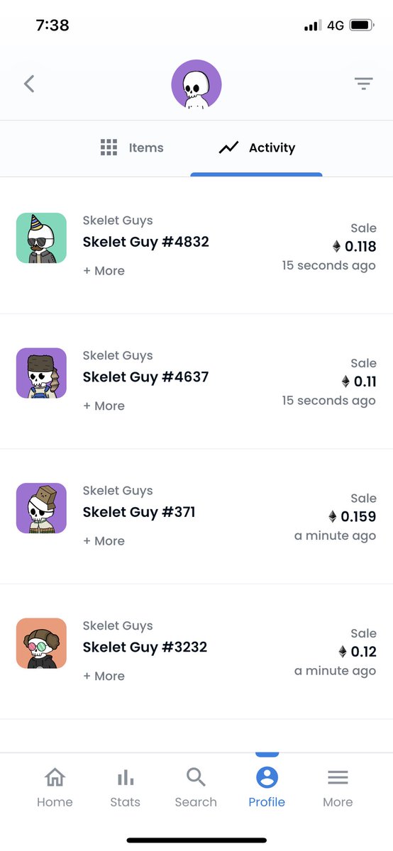 whitefang8908's tweet photo. For people who slept on this project… it’s time to wake tf up. From free mint to this can you even imagine? Hop on this train ASAP🚀 @SkeletGuys https://t.co/zICKyPQTrz
