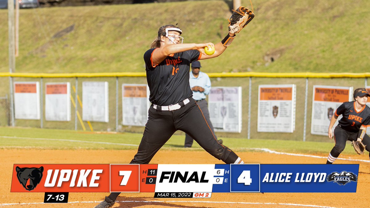 UPIKEAthletics's tweet photo. Break out the brooms! 🧹🧹 🧹 

Katlyn Mullins picks up her first win of the season as UPIKE beats Alice Lloyd! 
#BearNation https://t.co/7lw7RlOJMM