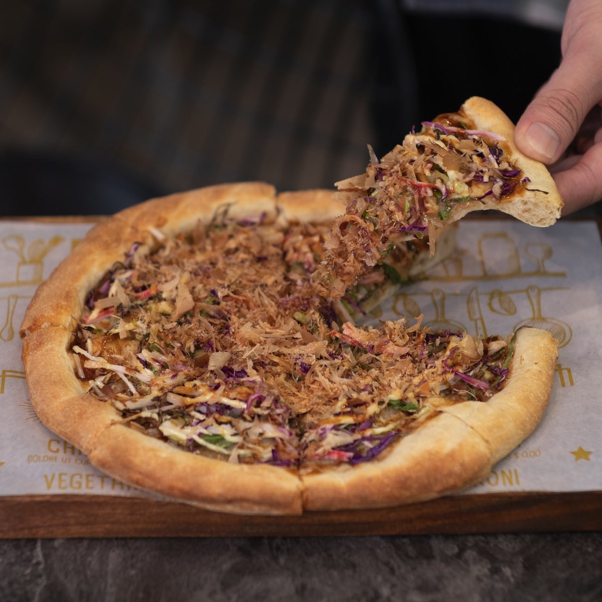 lunaXyph's tweet photo. Introducing the Lunaxy Okonimayaki Pizza.
Our homemade pizza crust topped with Tonkatsu Sauce, Japanese, Mayo, Crab Stick, Mozzarella Cheese and Katsoubushi.

Swing by and try it today

GF W Global Center, 9th Ave. cor. 30th St., BGC, Taguig

Indoor and Al Fresco dining available https://t.co/05duNf1fsX
