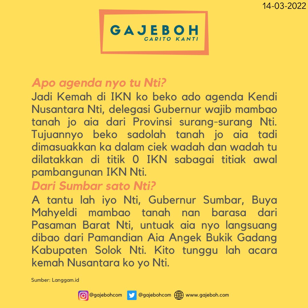 gajebohcom's tweet photo. Dek Presiden @jokowi alah bakemah, cubo pulo lah bakemah dimuko rumah? https://t.co/zG6cxloyWJ