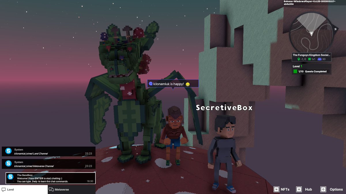 kilonamluk's tweet photo. @TheSandboxGame I just participated in the daily #SandboxAlphaS2Contest for a chance to earn up to 1,000 $SAND! Starting March 15 - Selfie with the mushroom dragon. Check out my screenshot below! 👇 #SandboxAlphaS2 https://t.co/PocCzL493z