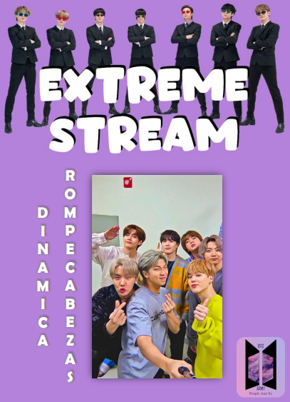 purpleamiec's tweet photo. Damos Inicio Al Proyecto 
💜EXTREME STREAM PARTY💜 

Dinámica
Completa el rompecabezas 🧩 y comenta tu captura + tu ss haciendo stream + los #!

Rompecabezas: https://t.co/vwjJS38vrd

Playlist: https://t.co/8Y3lFhR900

#ExtremeStreamParty @BTS_twt 

JaySide💚📍 https://t.co/Jqu5r3PqqF