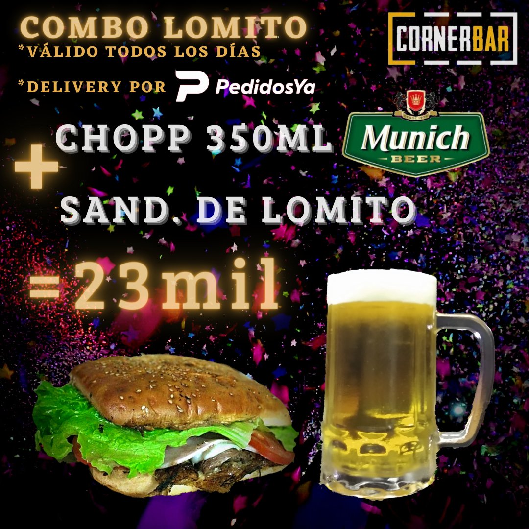 CornerBarpy's tweet photo. Mega combos cena🤤 + Chopp🍺 (ver las imágenes siguientes) 😎

Además CHOPP MUNICH A 7MIL'i🍺

Matá el martes cenando rico y pagando poco por la espirituosa🍺🤩 https://t.co/lSoId4tvWM