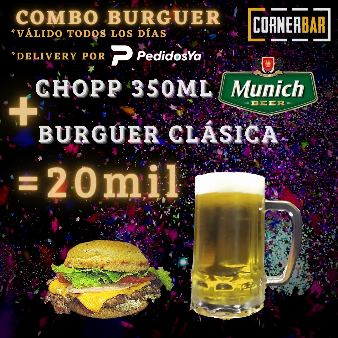 CornerBarpy's tweet photo. Mega combos cena🤤 + Chopp🍺 (ver las imágenes siguientes) 😎

Además CHOPP MUNICH A 7MIL'i🍺

Matá el martes cenando rico y pagando poco por la espirituosa🍺🤩 https://t.co/lSoId4tvWM
