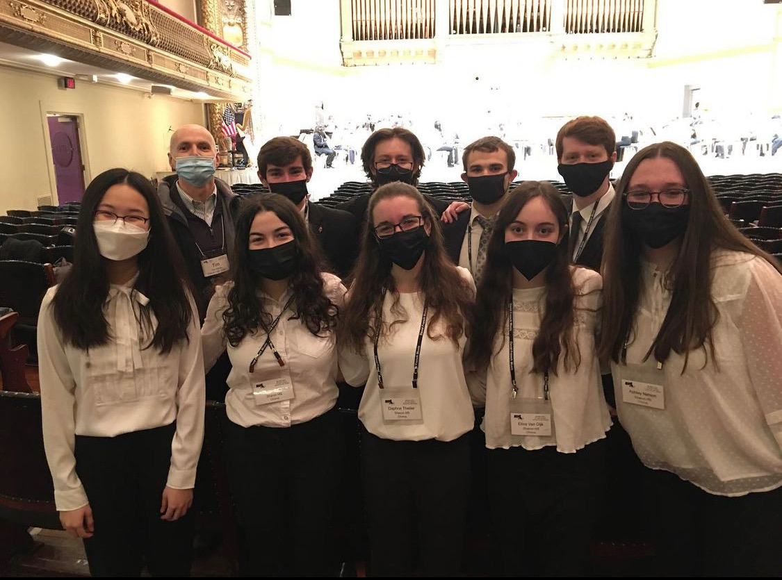 SharonHighMusic's tweet photo. On March 5th, 11 student-musicians performed at the MMEA Massachusetts All-State Festival. While at there, students learned new, challenging pieces, while also meeting new people and learning new things. Congratulations to these students on their accomplishments! https://t.co/gJJnE8hyRH