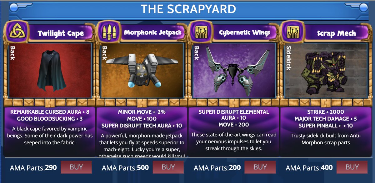 rhineartisan's tweet photo. @TheInfungibles New in the game now. What are Anti-Morphon-Atomizer parts? Spend them in the scrapyard. Some crazy stuff in there, what the heck is a sidekick??
More stuff coming out of Exabytes lab https://t.co/5kVKhedeyM