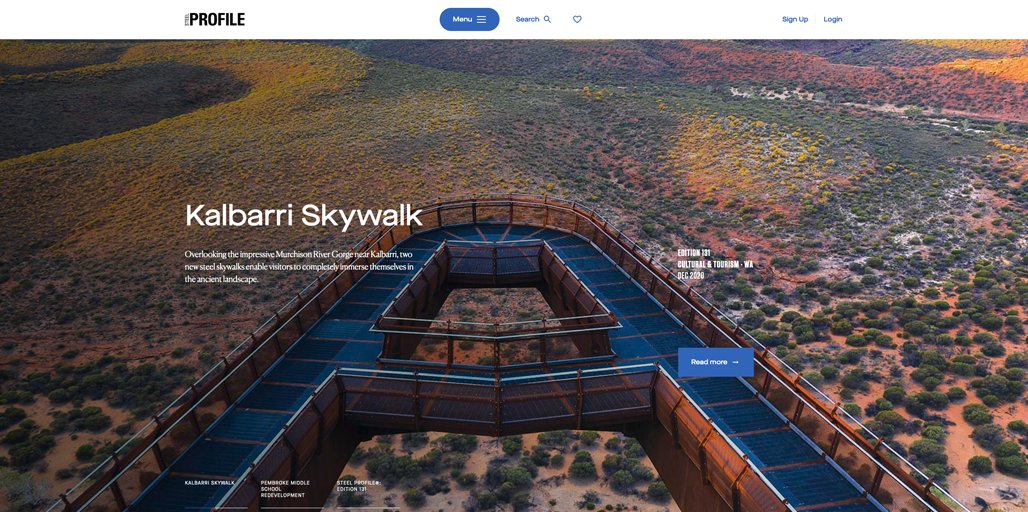 BlueScopeAus's tweet photo. #SteelProfileMagazine, is now online! Building on its 40-year history in print, the new #SteelProfile website features stunning project stories, an inspiration tool and user-created mood boards, drawing on the content of the site. Find it here: https://t.co/vXEmGQm7V8 https://t.co/3CcVC9jJWS