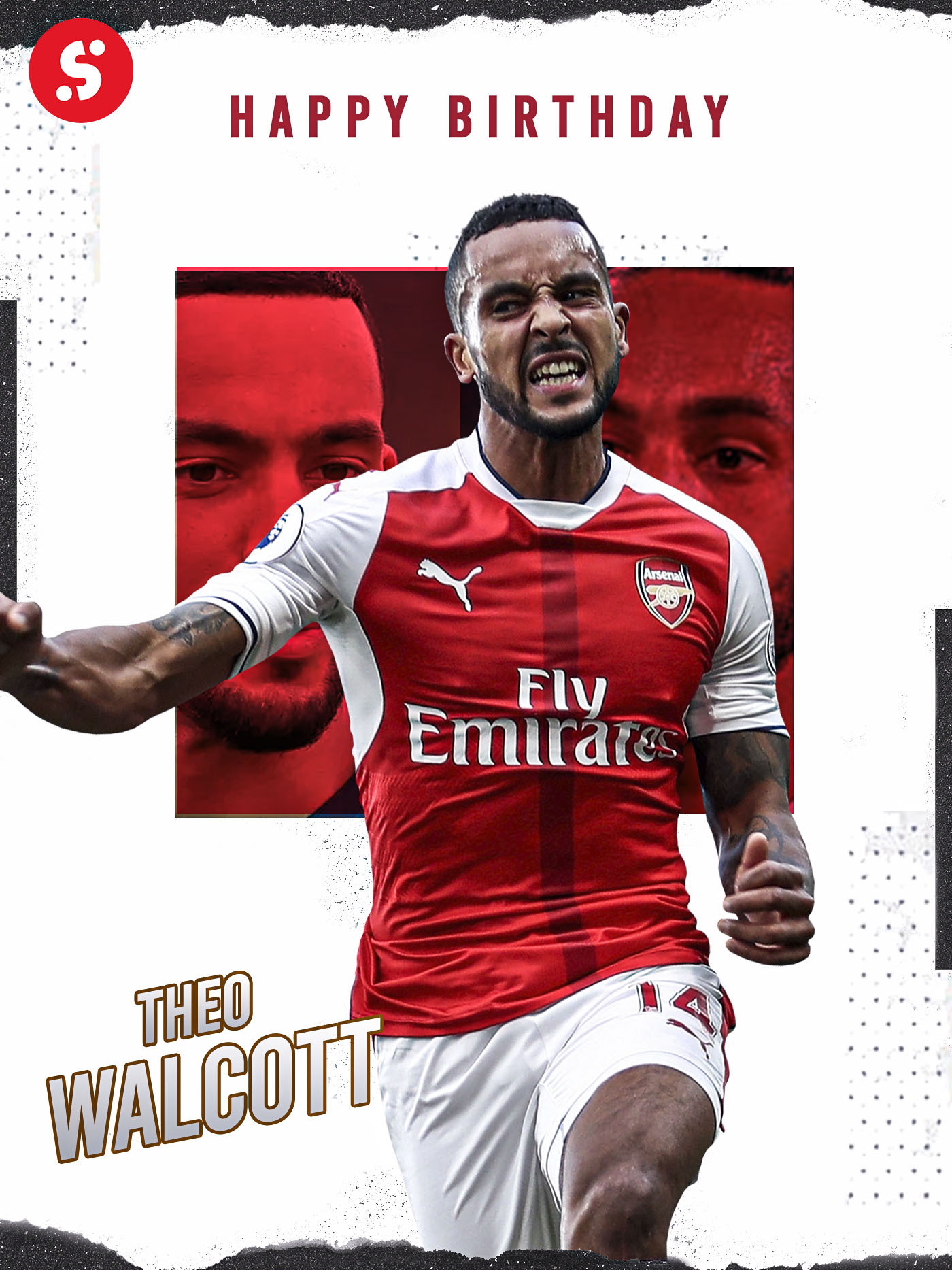 Happy Birthday Theo Walcott!!    2X ENGLISH SUPER CUP WINNER 3X ENGLISH FA CUP WINNER  