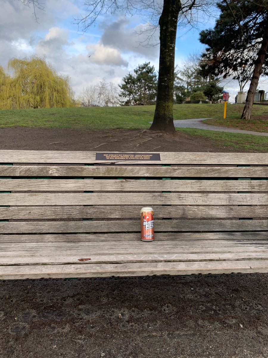 TheChick4Stick's tweet photo. Leaving one of his energy drinks out for Jason. Perfect view of his home, Rogers Arena, from the bench. 

#nhl #hockeytwitter #canucks #botchford #botchfordproject https://t.co/QO9xIHAggj