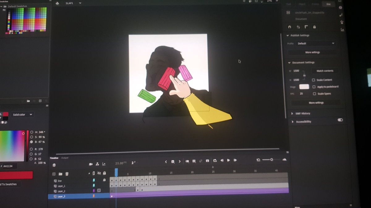 GM. Pelan2 buat sampai siap.

All 22 slaps siap outline. Nak color, animate intro uncletuah then combine semua pelempunk. 😱