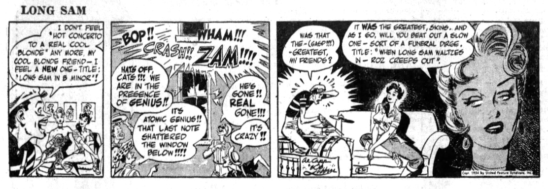 thereallongsam's tweet photo. “And as I go, will you beat out a slow one—sort of a funeral dirge. Title: ‘When Long Sam Waltzes in, Roz Creeps Out’.”
08/30/1954
#longsam
#comics https://t.co/cqusPXsuk5