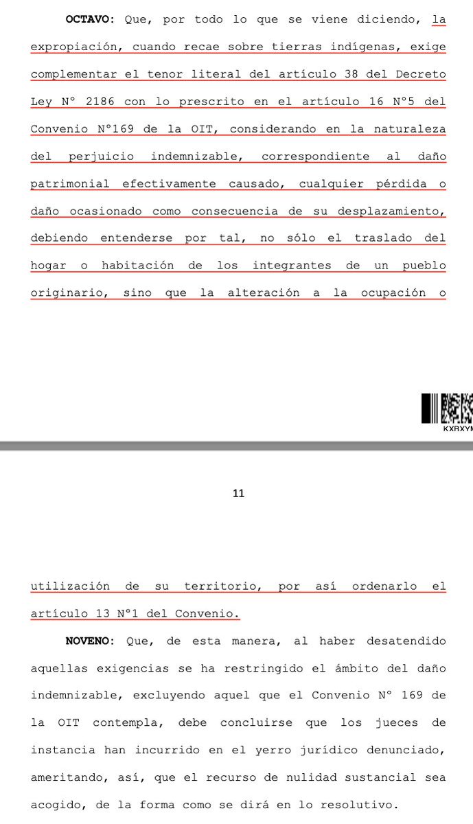 LuisCorderoVega's tweet photo. CS(15.3.2022,rol 139750-2020)si la expropiación recae en tierras indígenas las normas legales deben complementarse con las del Convenio 169 que obliga a considerar, para valorar el daño ocasionado, el desplazamiento de las tierras ocupadas o utilizadas por los pueblos originarios https://t.co/1KxH4HQwMk
