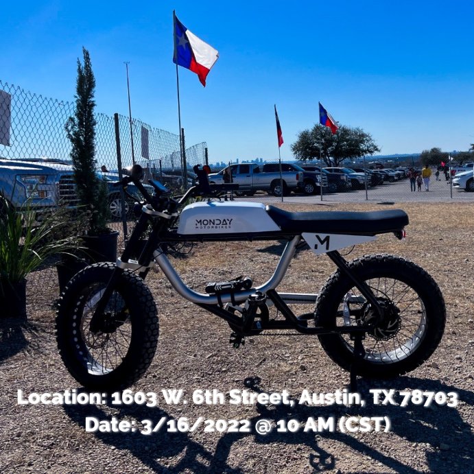 Reminder for tomorrow: 10am CST - The first public reveal of the PIEZO prototype, ride ANZA and Presidio in Downtown Austin #SXSW22 
Sign-up here for the free event: bit.ly/34LvRQx