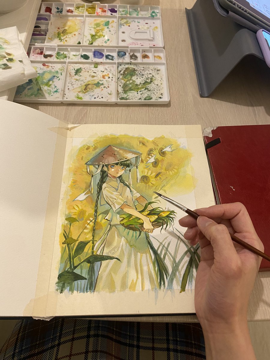 yoyoldraw's tweet photo. Weekly practice🎨
#gouache #postercolors https://t.co/DKx3vlF7UP