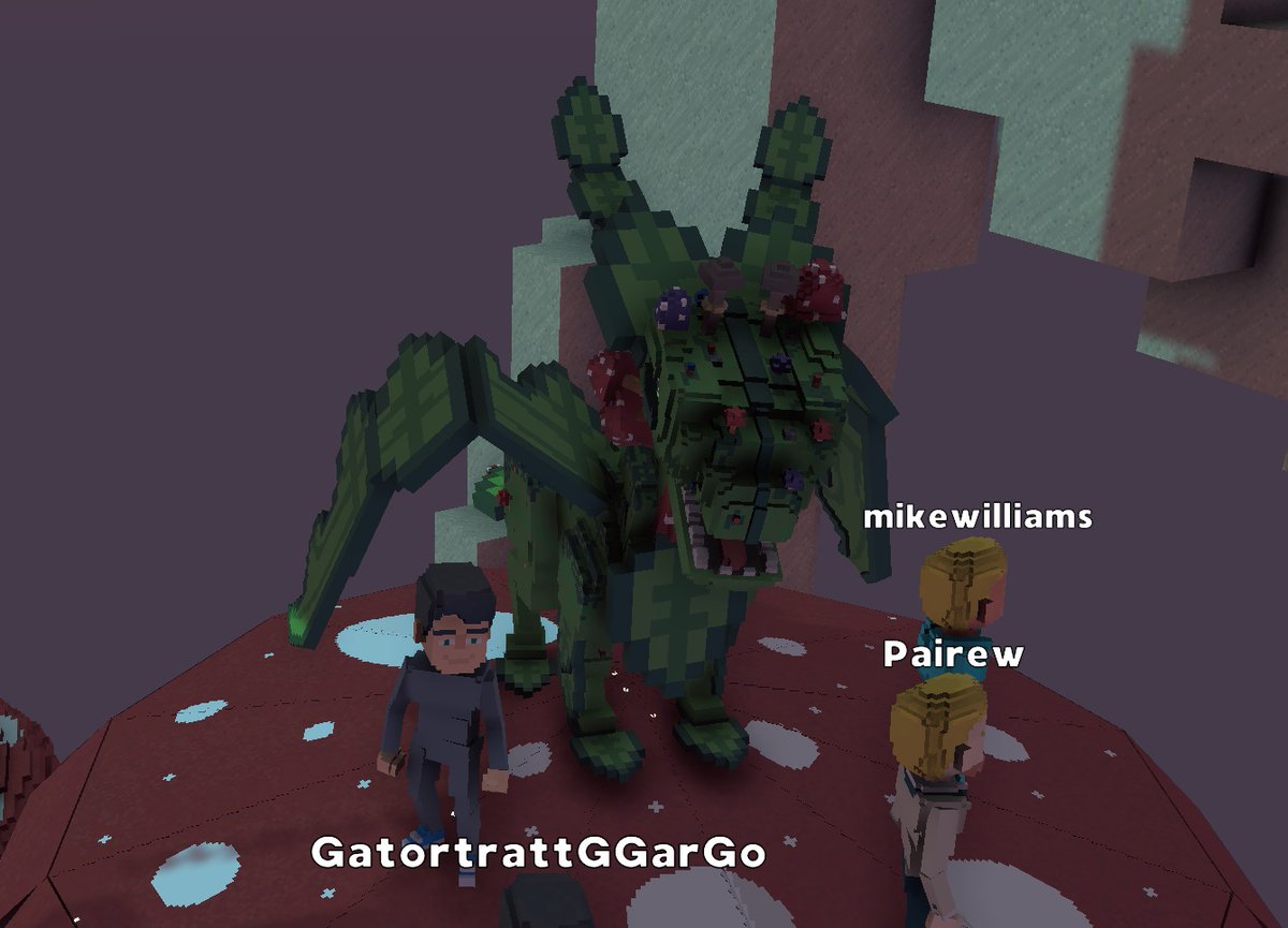 KinnyDS's tweet photo. @TheSandboxGame I just participated in the daily #SandboxAlphaS2Contest for a chance to earn up to 1,000 $SAND! Starting March 15 - Selfie with the mushroom dragon. Check out my screenshot below! 👇 #SandboxAlphaS2 https://t.co/KuOfxlxFCF