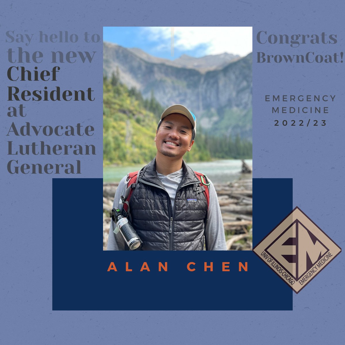 UICBrownCoat's tweet photo. #Congratulations #EMChiefResident #advocatelutherangeneral #EmergencyMedicine
#BrowncoatNation
#WindyCityEM https://t.co/YtG50tEAuu