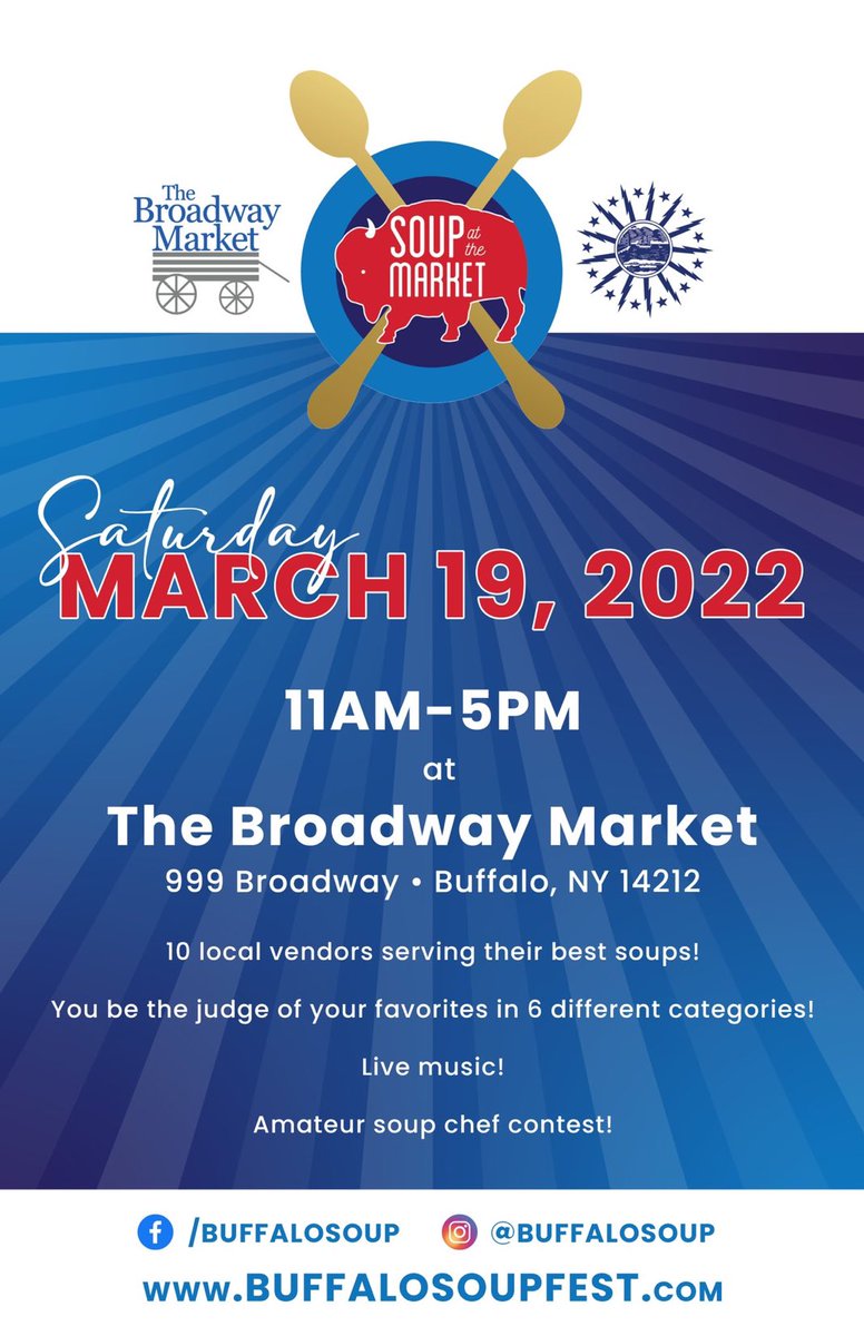 After your parading and whatnot, why not have a dozen or so bowls of soup before hitting up other festivities?! #Buffalo #SoupAtTheMarket