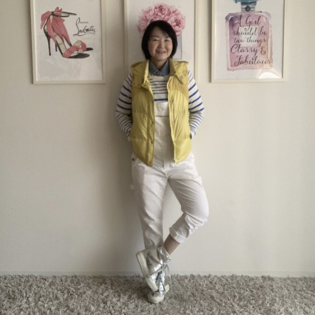 omenterprise's tweet photo. 本日のコーデ♪
春っぽいイエローのダウンベストで
元気におでかけしてきます☺️
☆Cloth:
Tops: #machee
Shirt: #GAP
OverAll: #spickandspan
Shoes: #rucoline
☆Perfume:
#Lanvin: #eclatdearpege https://t.co/AsirNmDaTb
