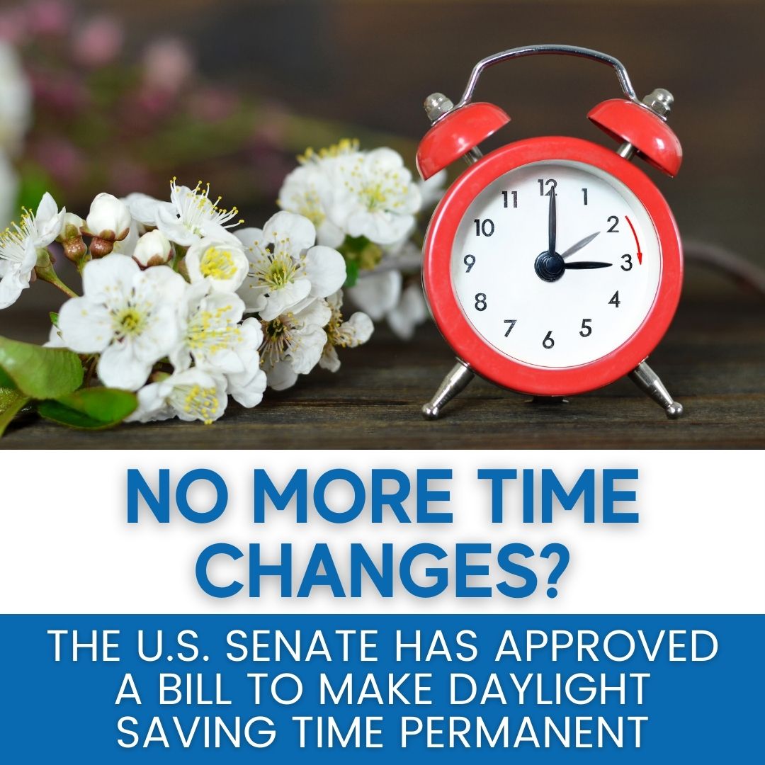 U.S. Senate approves bill to make daylight saving time permanent