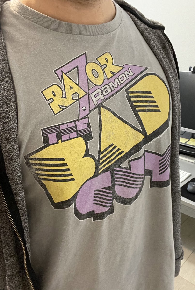 My work from home attire today was my #RazorRamon shirt. On standup, one of the devs said “Zubia, thank you for honoring Scott Hall this morning.”
#RIPScottHall who was my favorite wrestlers as a kid &amp; a creative inspiration 😞