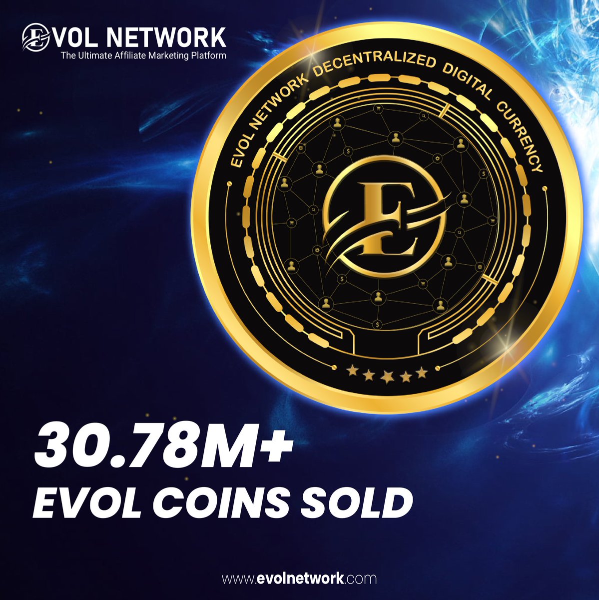 evolnetwork's tweet photo. Crypto enthusiasts have shown a lot of interest in our project.

We've sold over 30.78 million EVOL Coins so far.

#evol #evolnetwork #evolcoins https://t.co/6kbREfIyDz