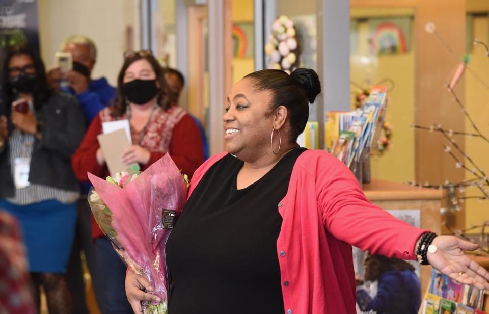 HarvieElem's tweet image. We are so proud of our administrator, Tonya Holmes! She has been awarded the 2021-22 REB Award for Distinguished Educational Leadership. We celebrate YOU!
