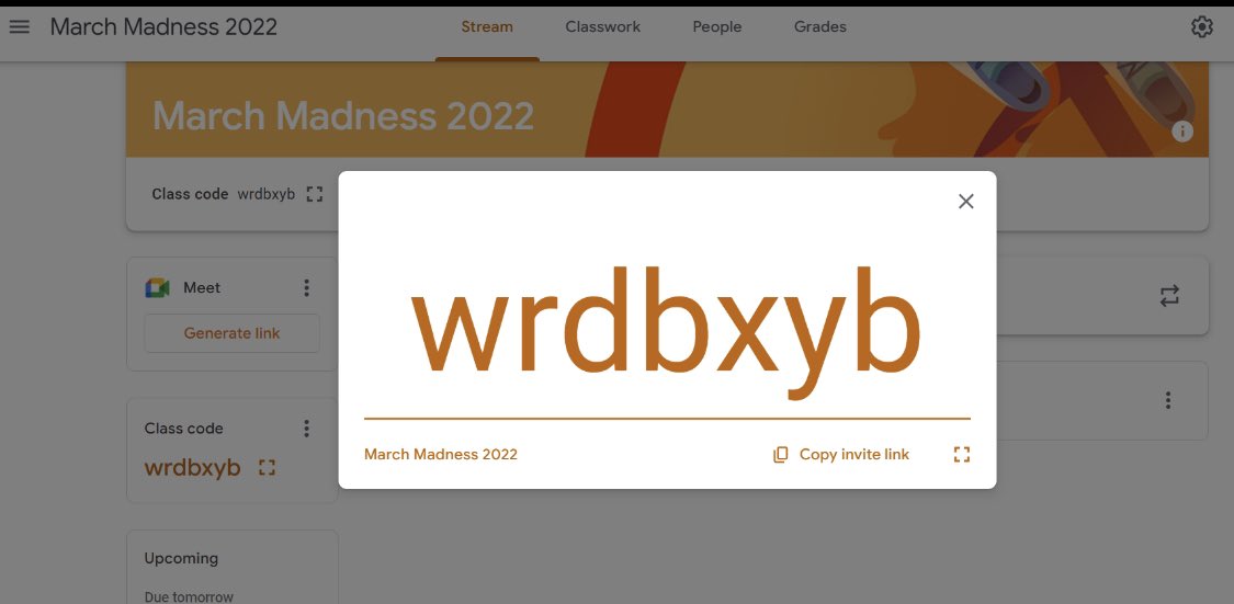 b_h_s_library's tweet photo. BHS March Madness - Easy way to submit your brackets. Join the Google Classroom and submit your brackets online. https://t.co/XZg9pXZPjE