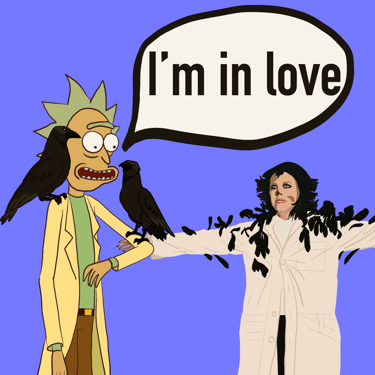 IrishAshyT's tweet photo. Things I make while I have insomnia 
#schittscreek #twocrows #rickandmorty #thecrowshaveeyes #maurarose https://t.co/F81y36S79L