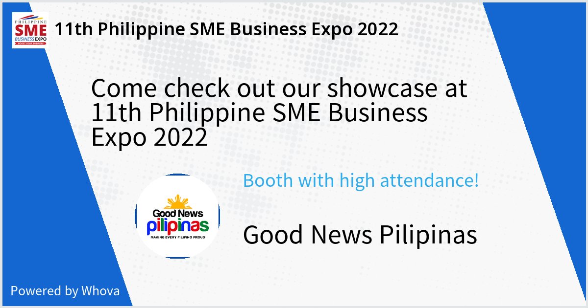 AngieQBalibay's tweet photo. Our booth is getting a lot of traffic at 11th Philippine SME Business Expo 2022. ✨ ✨ 🏃 🏃‍♀️ Check out the presentation and details at the event! #philsme #philsme2022 #boostyourbusiness - via #Whova event app https://t.co/tkrNdKl0uz
