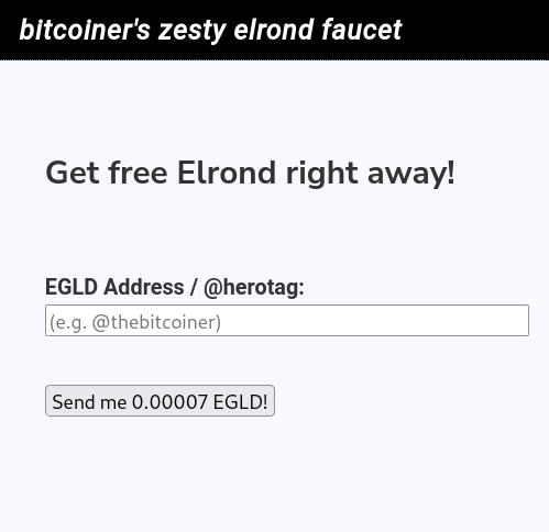 hey #ElrondCommunity, do you want me to create an easy, fast, and clean faucet for you? 🪙

if i see enough demand, i'll do it! - let's say 500 retweets on this? ✌️