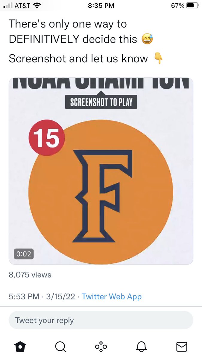 tthines's tweet photo. @CrownedPrinceHC My first attempt… welp looks like dook will be having a short tourney 😂 https://t.co/M25TpXl6mm
