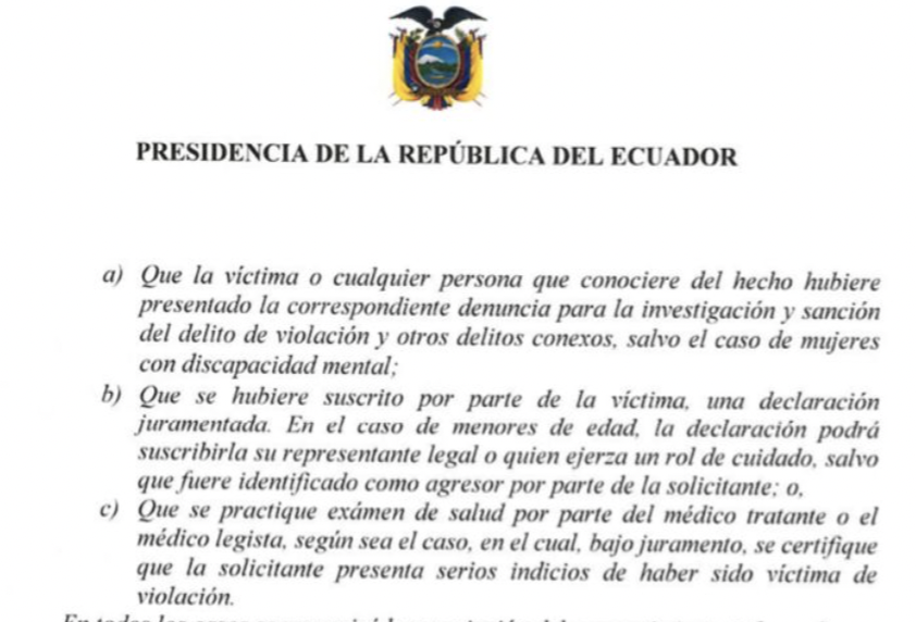 mariasolborja's tweet photo. Esto es parte del veto presidencial sobre el aborto: que haya una denuncia obligatoria o que haya una declaración juramentada —para menores de edad— puede ser firmada por su representante. 

Se nota el desconocimiento, muchas veces ese representante es precisamente el violador. https://t.co/DLaWLd5CPw
