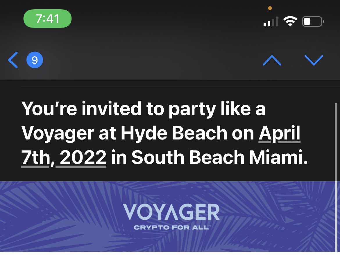 Who’s going @investvoyager