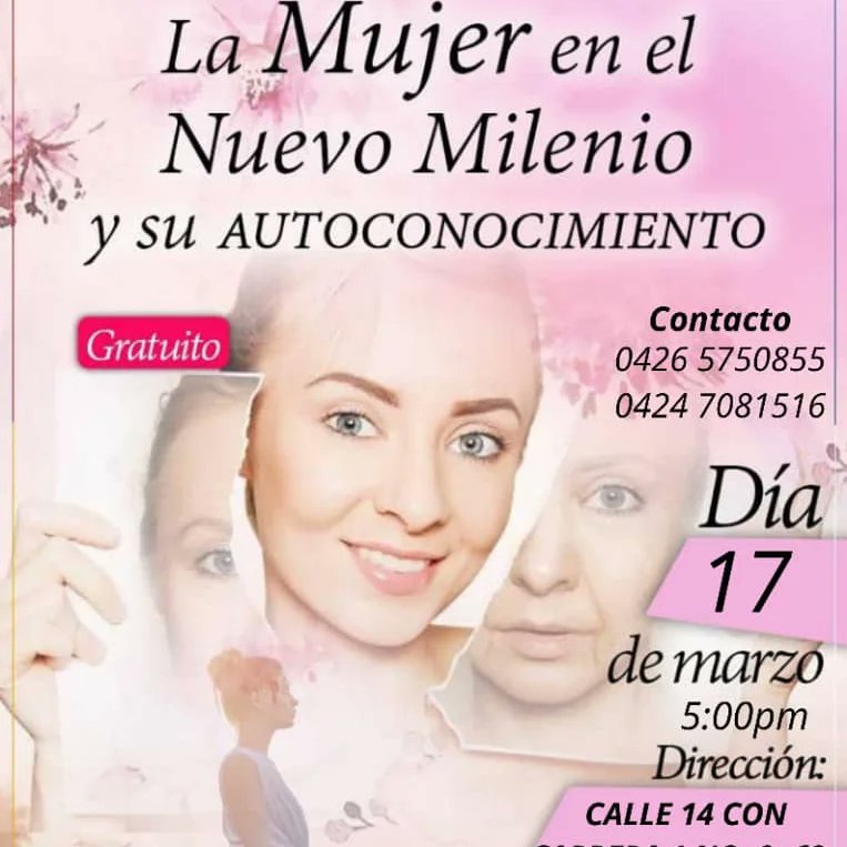 jecamove's tweet photo. Conferencia Pública:
La Mujer en el Nuevo Milenio y su AUTOCONOCIMIENTO
🗓️ Jueves #17DeMarzo
🕔 5:00pm
@gnosisvnz @AgeacacT @ageacacvnz @juventudgn @rocastellanos02 @icu_venezuela @icutachiram https://t.co/H1vJSHOZGZ