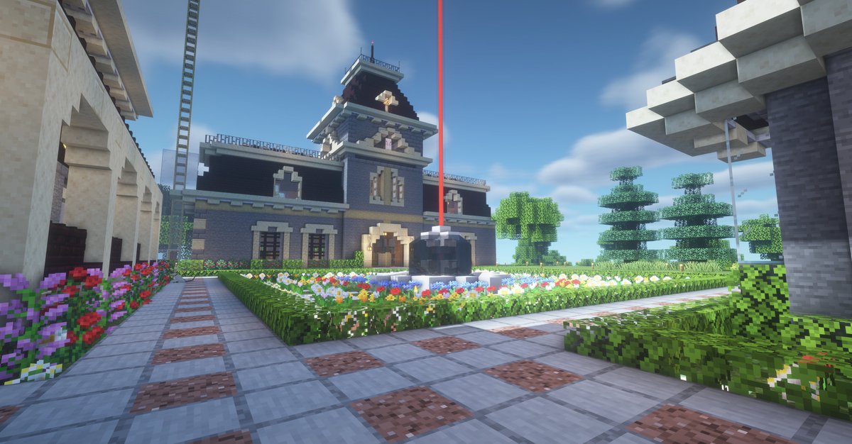 ChrysalisSmp's tweet photo. Hi this is RedbladeHunter. Here is my Victorian style base on Chrysalis SMP. Looks are deceiving, my base is equipped with all the necessary farms and villager trading. I love this place. https://t.co/gG3mhdmYQ9
