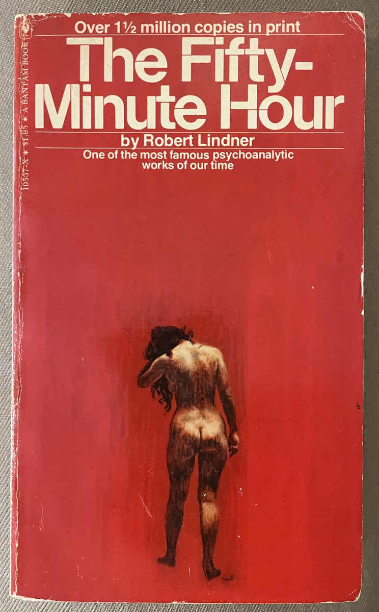 WillPheesh's tweet photo. Please pardon the nudity, but do any of you pulp art fans out there happen to know which artist provided the art for this book cover? I did look inside the book, but no cover artist credit was found. #TheFiftyMinuteHour #RobertLindner #BantamBook #ArtCred https://t.co/XsclB4aXTj