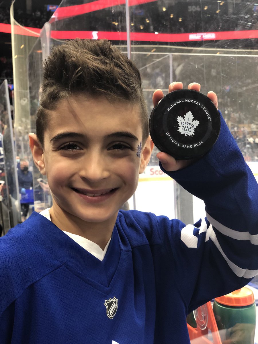 persianpayam's tweet photo. Got a puck for his bday!! Now let’s get the win #leafsforever https://t.co/LdIqfm5L1O