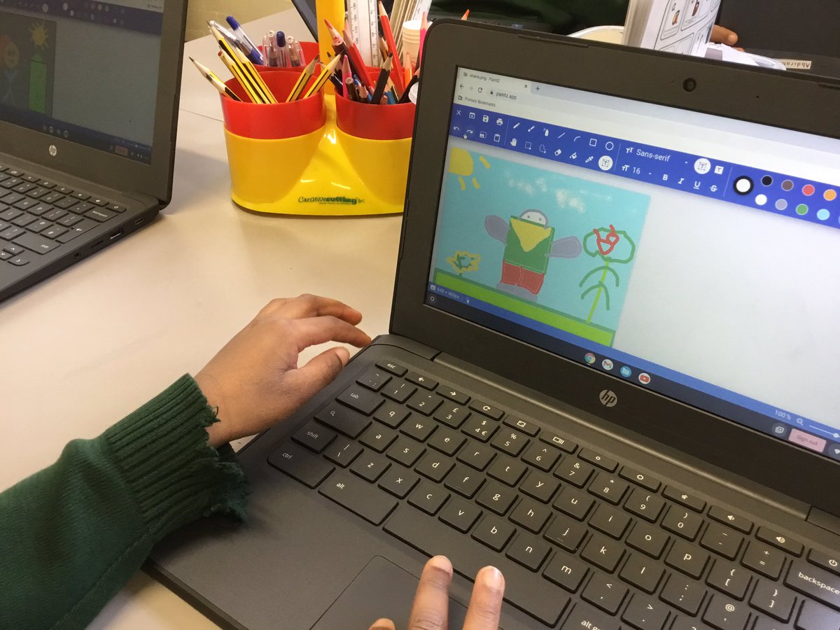 GoldfinchPrmry's tweet image. Year 2 have been learning to save and retrieve their work in computing. Miss Johnson was amazed to see them in action. #TechGeniuses