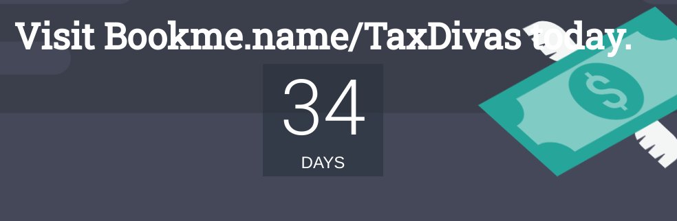 TaxDivas's tweet photo. Don't miss the deadline. https://t.co/kelgQEvEwe https://t.co/PaP0tWcyeP