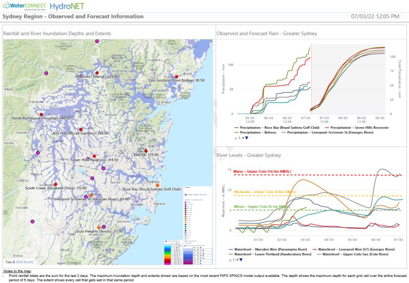 WaterTechPtyLtd's tweet photo. Brian Jackson (CEO, #WTHydro & Snr P. Engr, #WaterTechnology) was recently applying dashboards to visualise the flood inundation extent using the #WaterCONNECT #HydroNET Water Control Room connected to the proof-of-concept #FliFS Flood Information intelligence project for #ACS. https://t.co/yMXNPyDuhA
