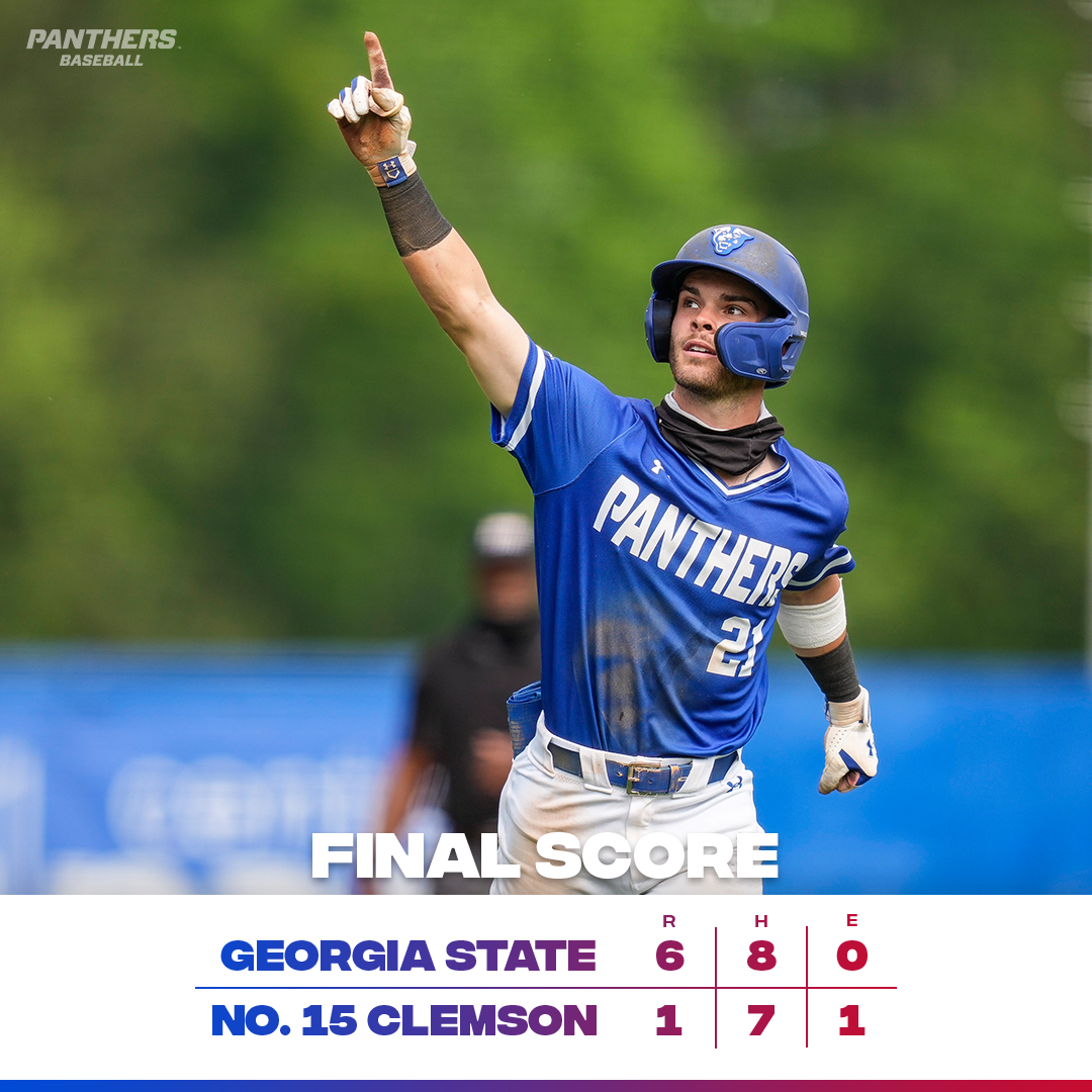 SCHOOL-RECORD 3 HOMERS by <a href="/Griff_Cheney21/">Griffin Cheney</a>  leads the Panthers over No. 15 Clemson!

Fifth victory over Top 15 opponent in the last two seasons!

14 Strikeouts by GSU pitching staff!

#OurCity | #BLB