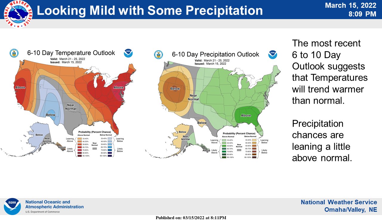 NWS Omaha on Twitter "Here are the latest 6 to 10 day outlooks for
