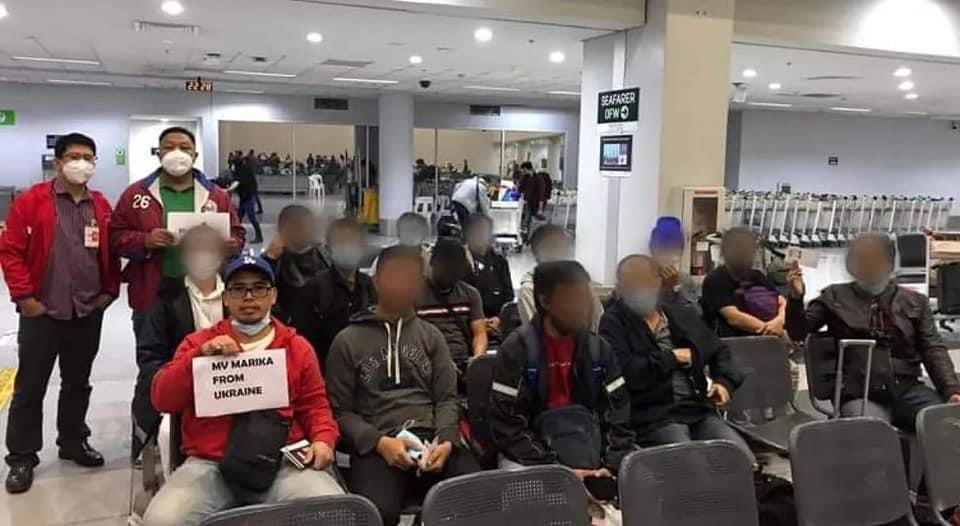 slyarriola's tweet photo. UKRAINE REPATRIATION UPDATE: On  March 15, 10 seafarers of MV Namura Queen arrived mid afternoon completing the crew members w/ 11 repatriated last 10 March. Likewise, 14 seafarers of MV Marika arrived in the evening.@teddyboylocsin @DFAPHL https://t.co/h1PH2WLvKq