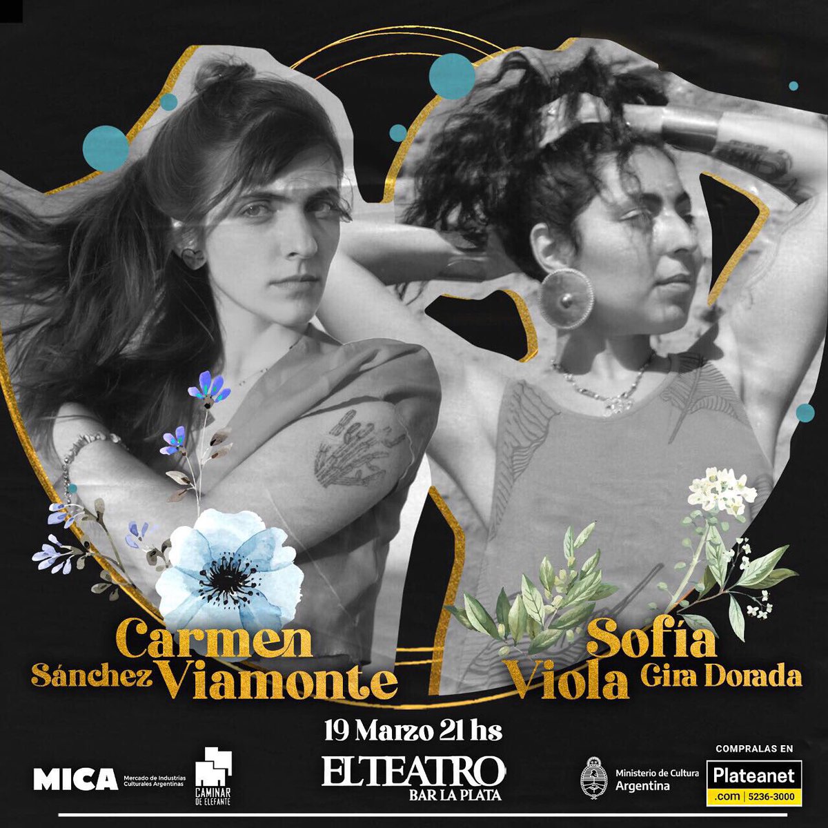 El 19 de marzo vienen <a href="/ViolaSofia/">Sofia Viola</a> y #carmensanchezviamonte a <a href="/ELTEATROBARLP/">EL TEATROBAR LAPLATA</a> 
No se pierdan esta belleza! 
Para sacar sus entradas pueden ir a <a href="/Plateanet/">Plateanet</a> 
Aquí les dejamos el link:

plateanet.com/obra/23345?obr…