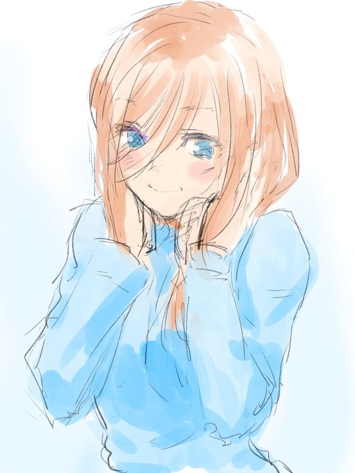 アサクラヒロギクさんがTwitterに投稿した中野三玖(五等分の花嫁)のイラスト。