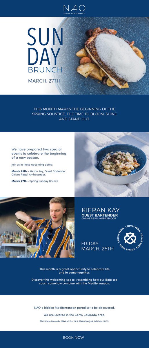 BajaMarketing's tweet photo. SaveTheDate - NAO Cabo 🐟 March 25 &amp; 27 #loscabos #naocabo #brunch #mixology https://t.co/7bwkIiXjzN